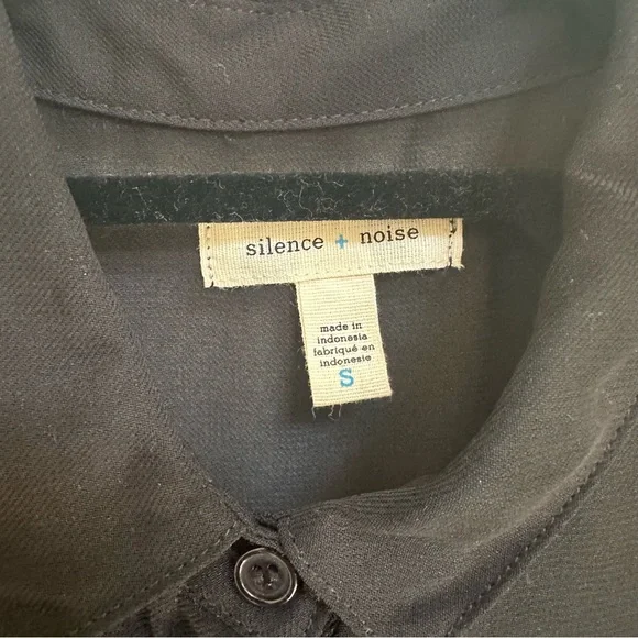 UO Silence + Fade Black Button Down See Through Tank Studded shoulders in Small - Picture 5 of 9